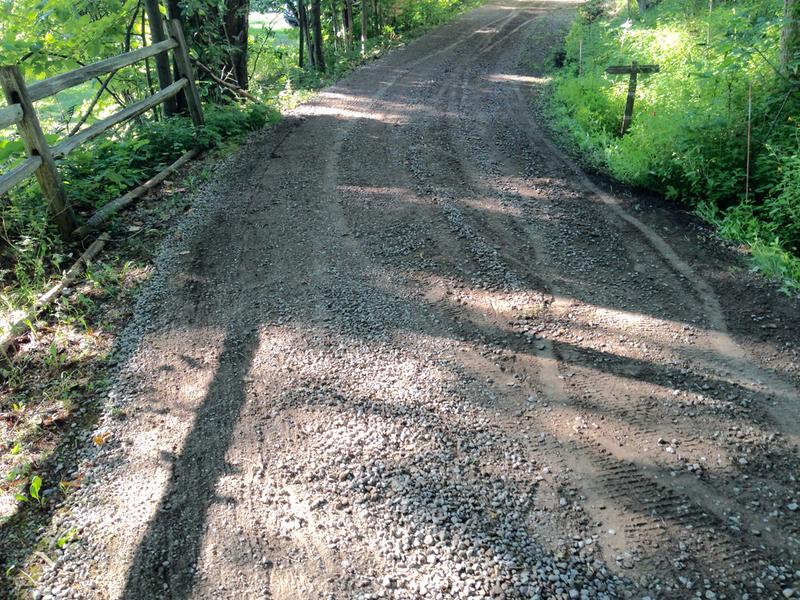 Top down view of repaired washout