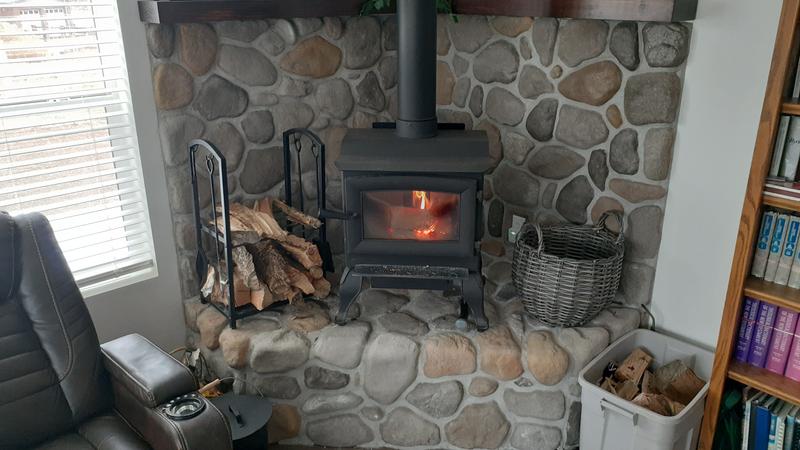 Our ADU hearth with Defender Stove