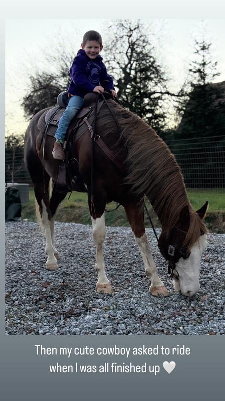 My little cowboy on my colt!