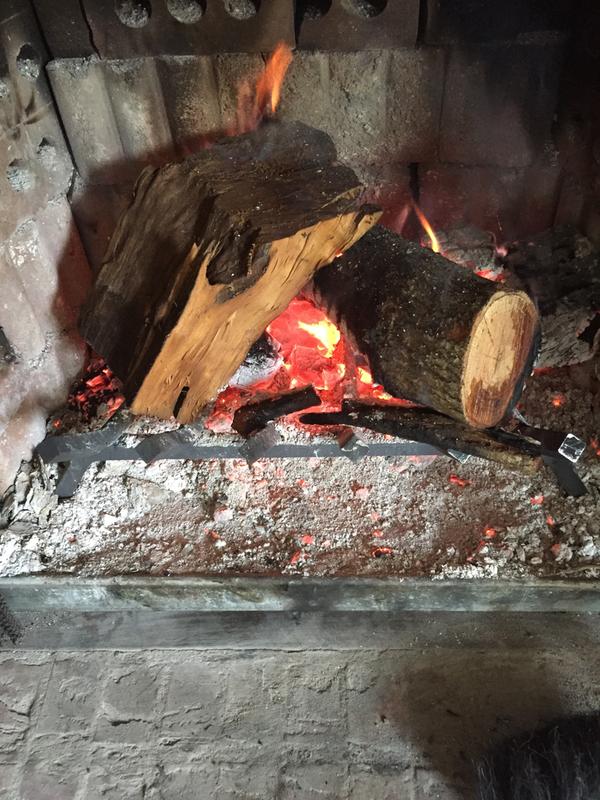 Not the prettiest fireplace in the world but it'll work.