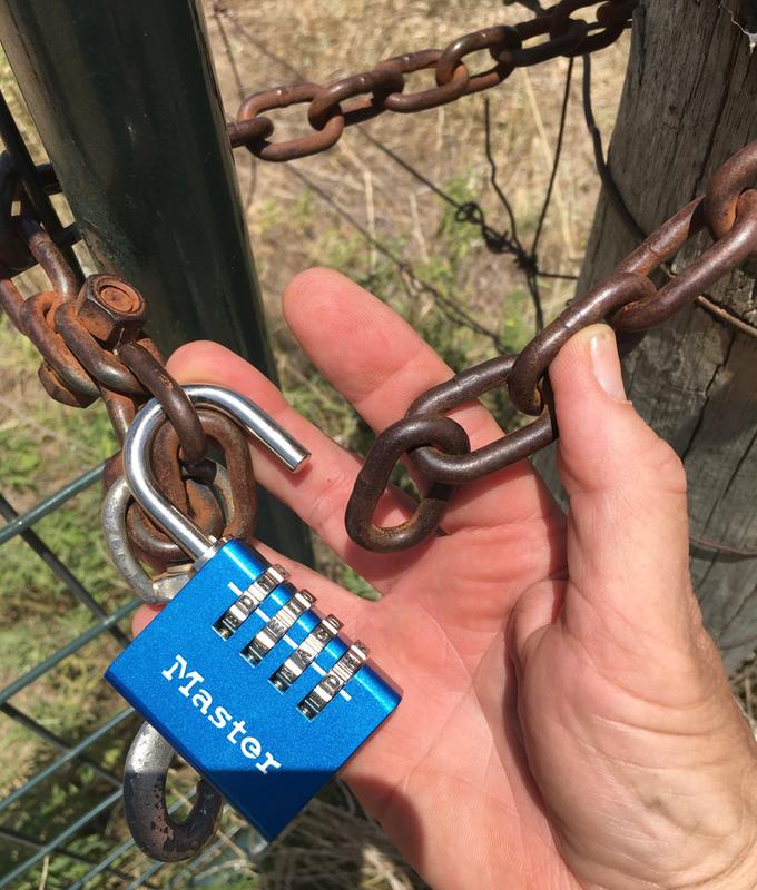Too Small for Ranch Gate - once locked, there is no room to adjust the lock to be able to set code and release. Better to use on something smaller like a cable rather than a thick chain. I purchased online and no ratings avail so didn't know too small.
