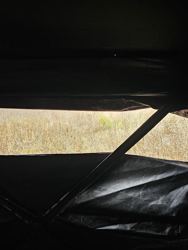 This is from my eye level with 4 in blocks under the corners.