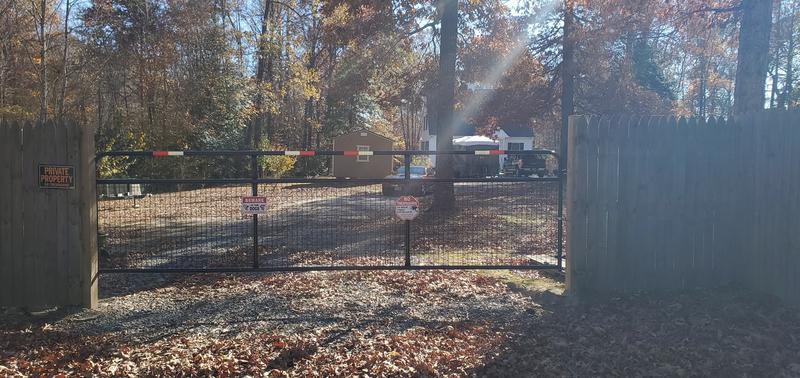 Mounted to 6x6 posts inside and outside views