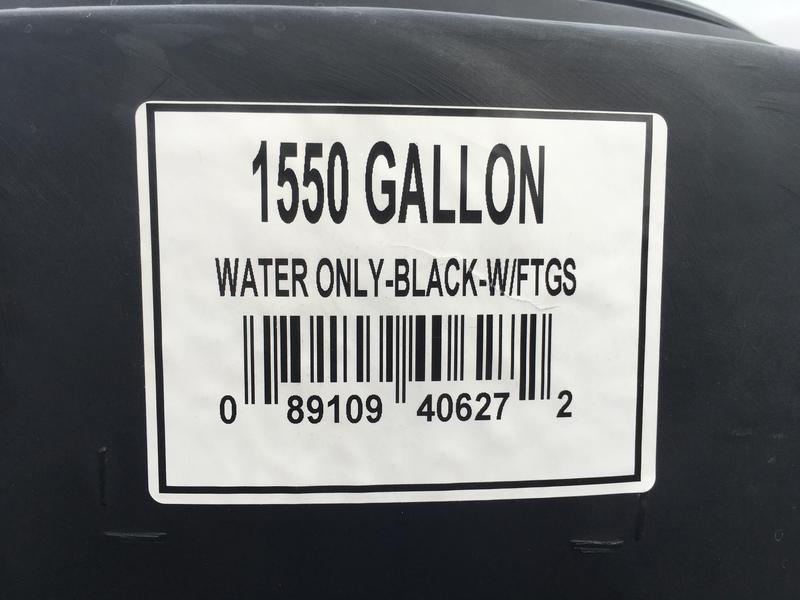 Tag on water tank