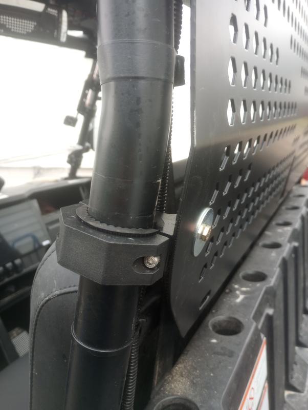 You will need to use 1/4 inch bolts and body washers on bottom. On top I used 1/2 inch bolts.