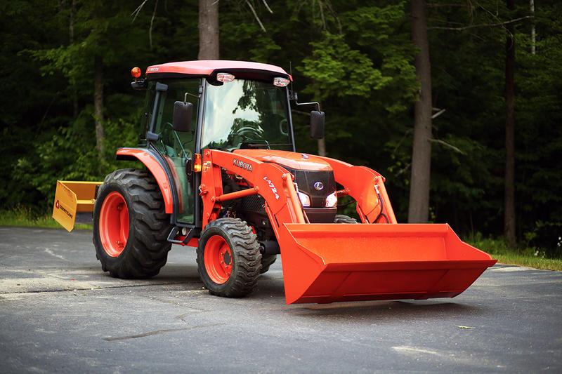 Fresh paint on the front loader.