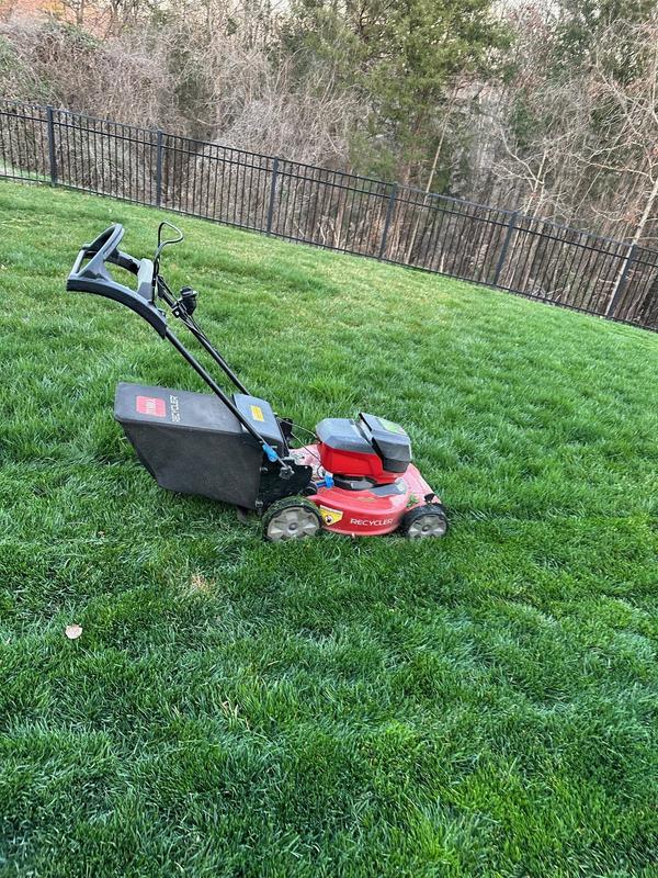 Where it typically dies in my yard and I have to go get a 2nd or 3rd battery to finish