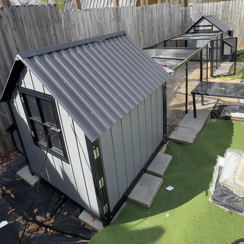 Nice sized opening window with hardware cloth screen. This side is the cleanout door side