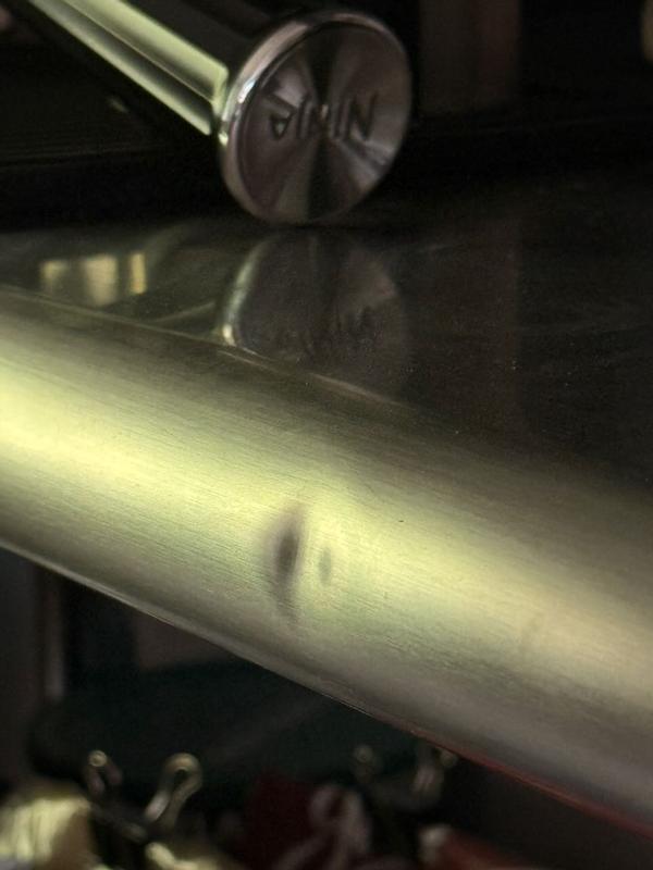 Dent in lower shelf