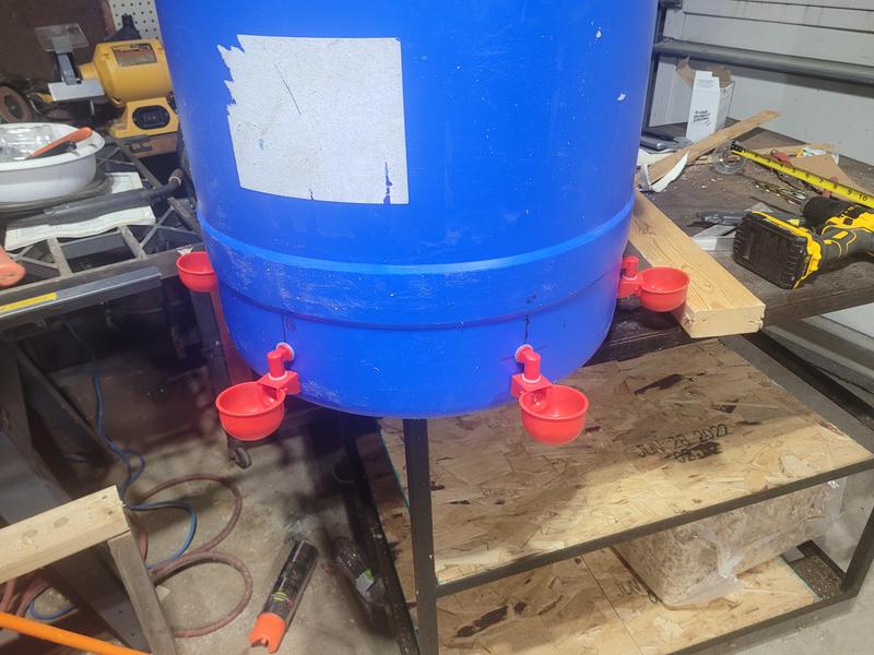 35 gal. Plastic barrel, just after completely.