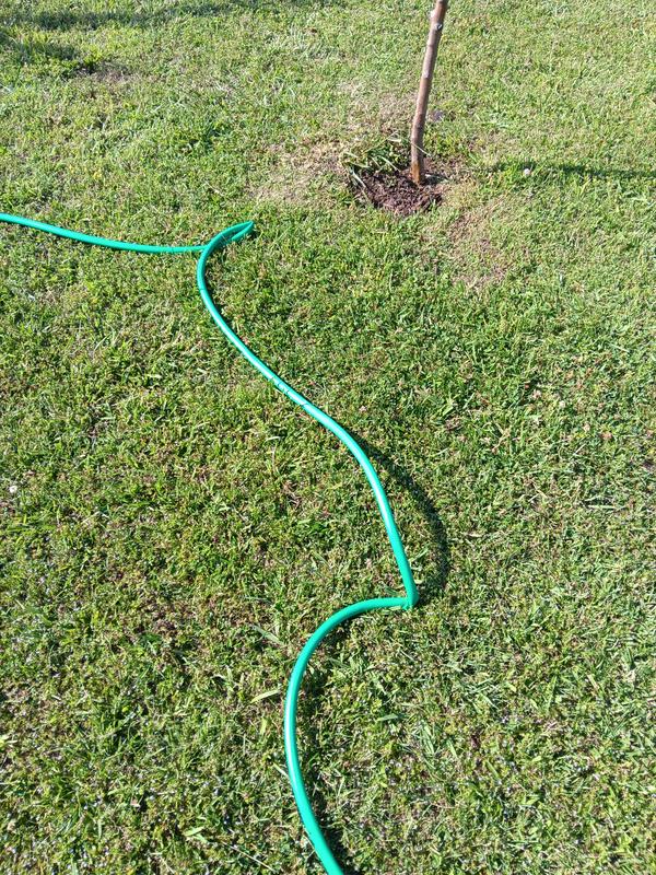 Kinks like this for the entire 50 ft. Straighten it here, kinks there.