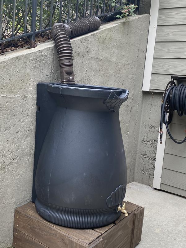 Rain barrel on stand