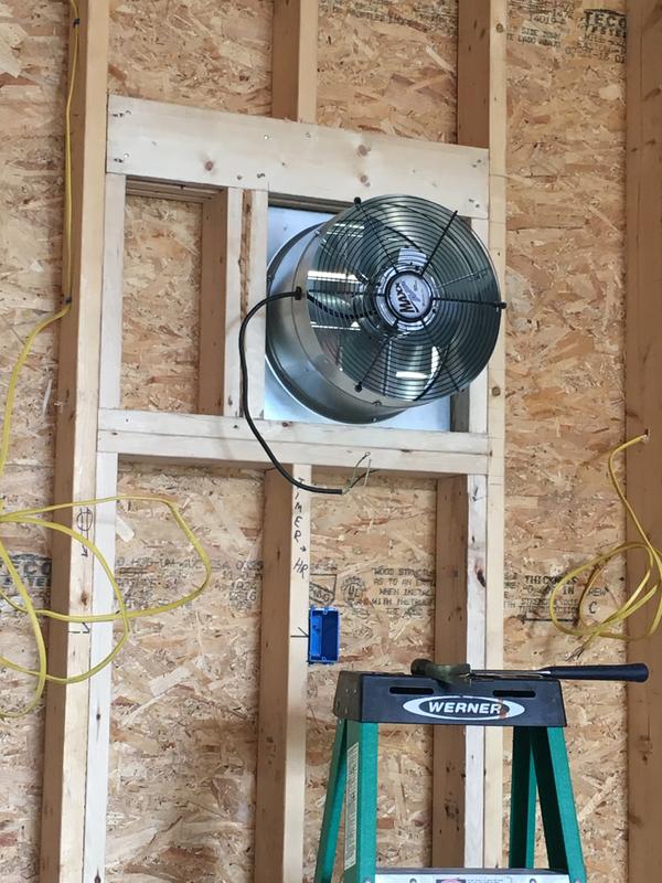Exhaust fan installed