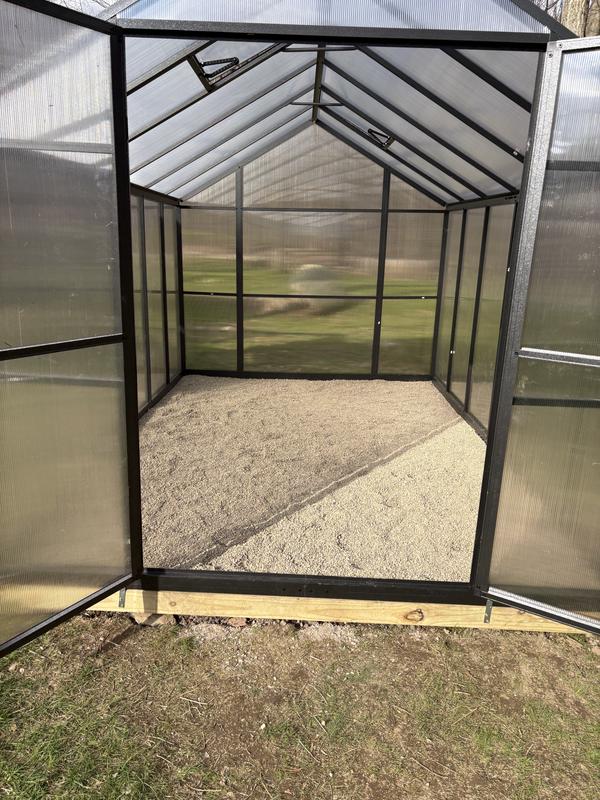 Veikous 8 W x 12 D ft. Polycarbonate Greenhouse for Outdoor Green