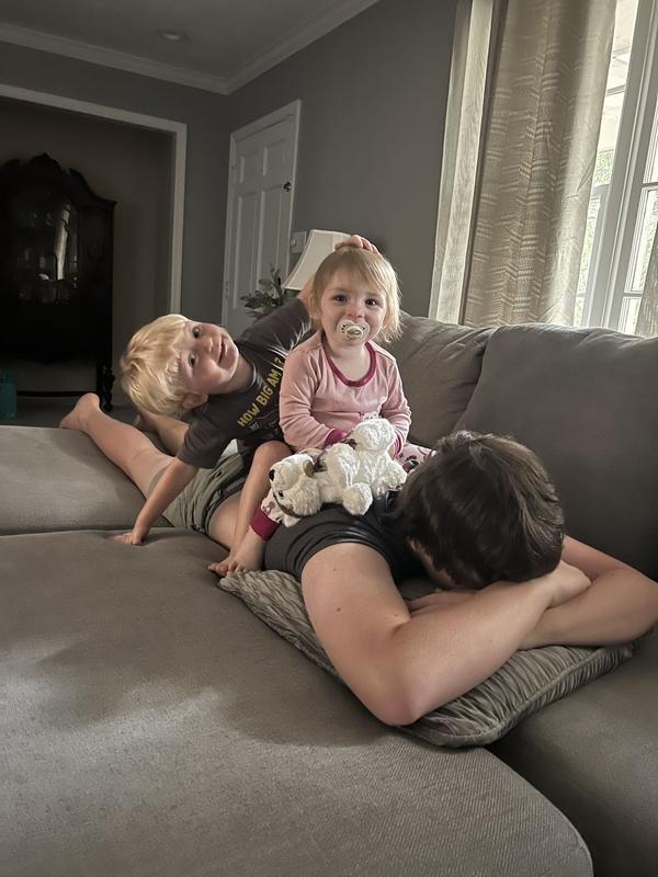 Always has her puppy in hand