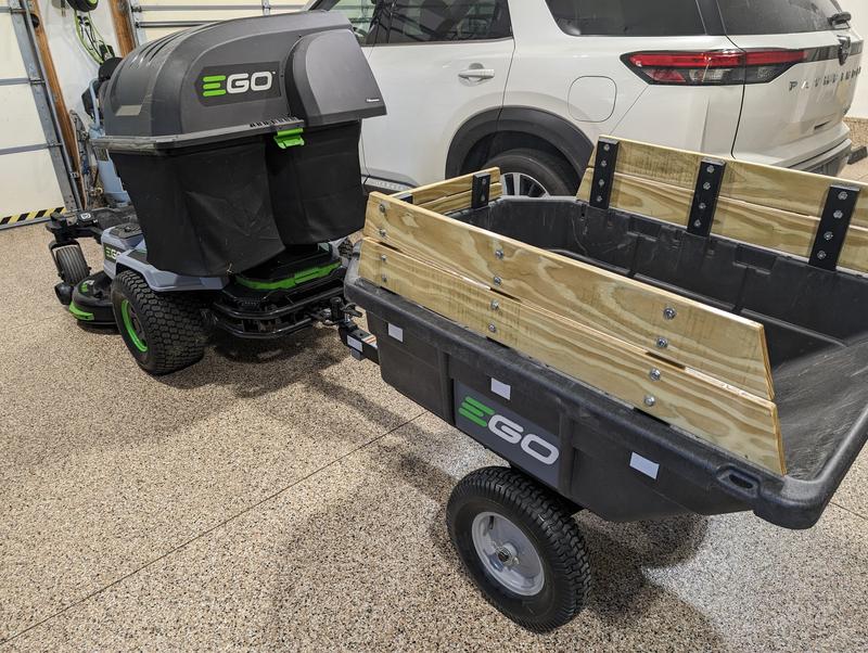 Attached to the mower