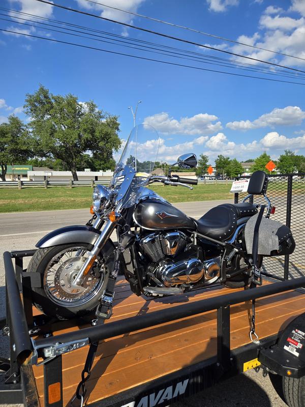 Picking up Stella with my new trailer.