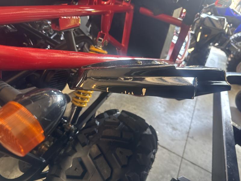 Plastic clearly show that they just peeled off due to pull quality of paint