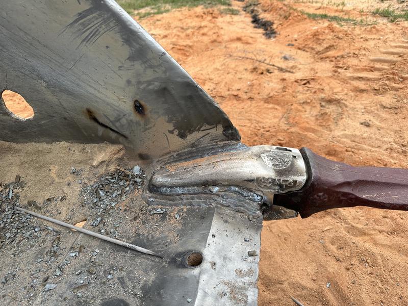 7018 1/8.  A few welds with my Hobart rods