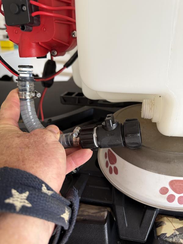 The valve that connects to the tank and into the pump leaks