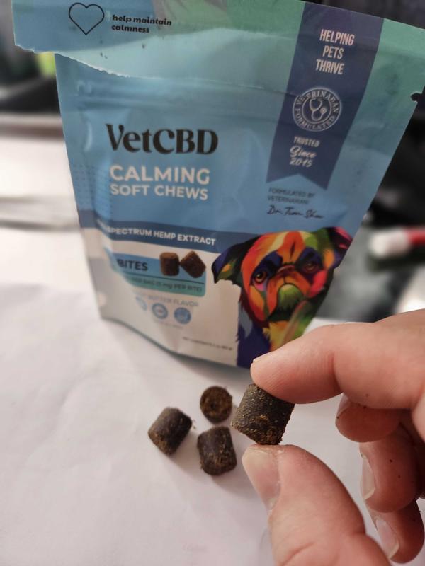 Actual chew size. The bag is also convenient and small!