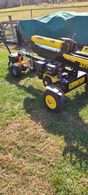 SuperHandy pulling my 37-ton log splitter which is to heavy for me to move around some type of power unit to move it. This is a great help with parking this log splitter in a difficult spots.