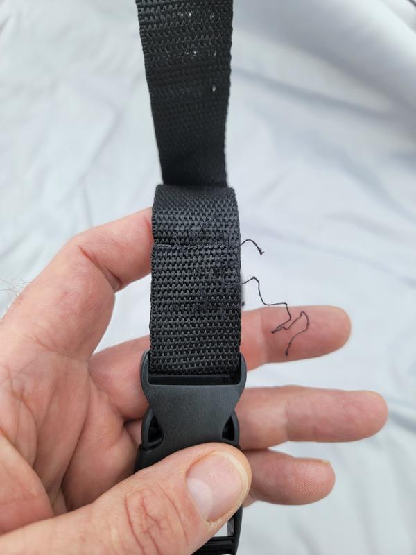 The sewing on the connectors came off with little tension