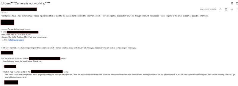 Correspondence 3 February 15 through March 4 2025