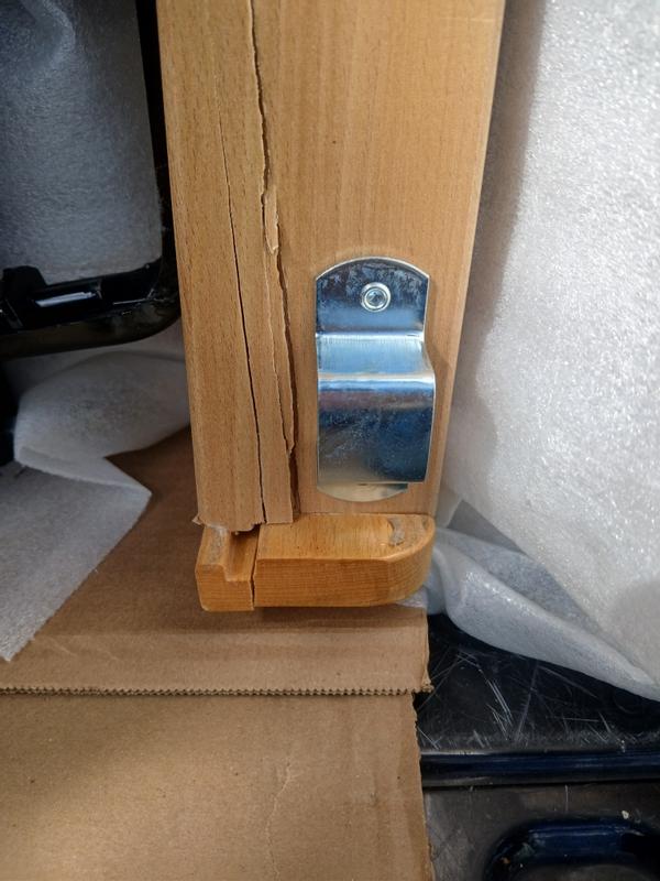 Damage in the box then after assembly