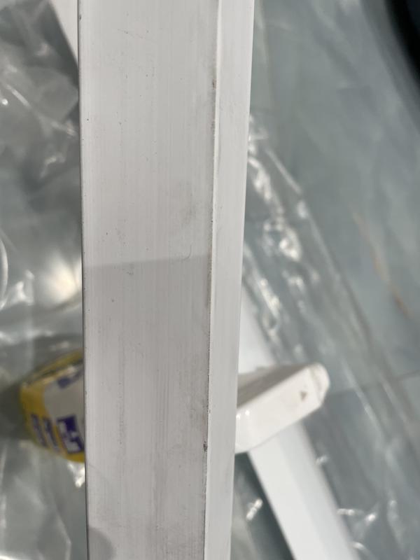 Damage was done before packaged and sent. 
No concern for the customer who needs a clean new product for their home inspection.