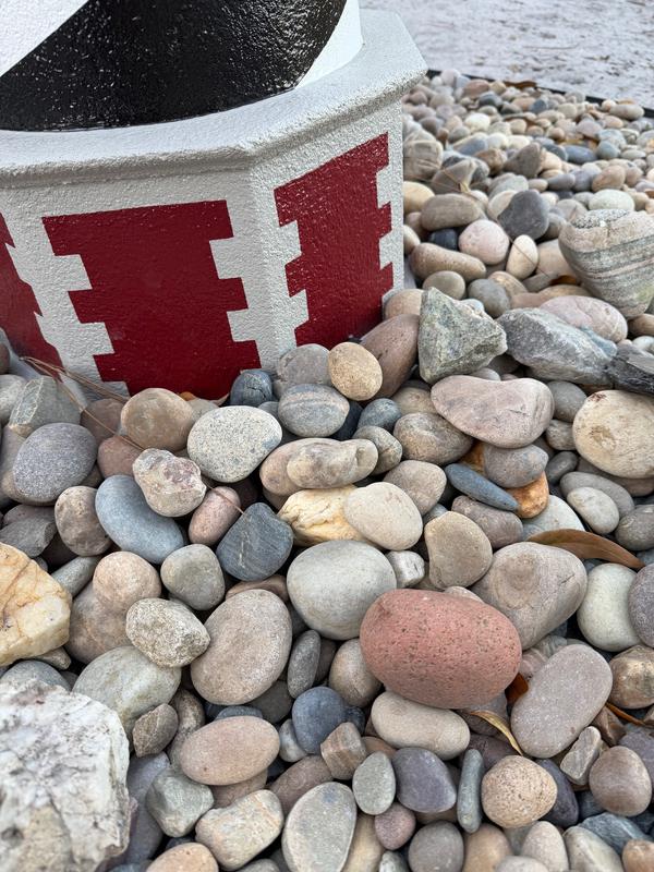 Rocks around the lighthouse base