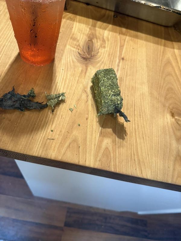 ONE of the cubes that had plastic