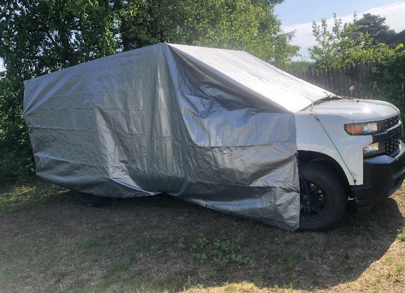 Wrapped silverado and camper