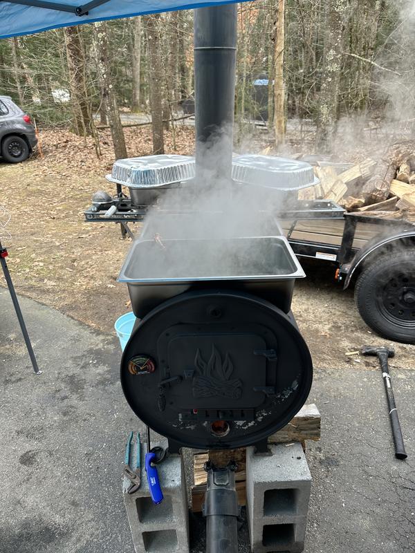 Boiling some sap.