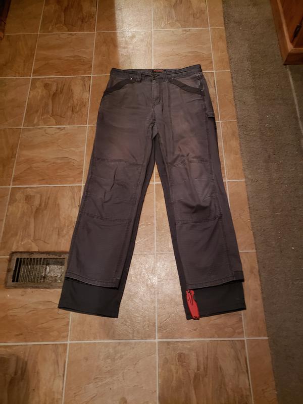 Top pair - 3 months old, bottom pair - new, not washed or worn. Notice the color change and length difference.