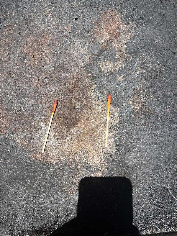 The red on the swap testing strips means it’s positive for lead.