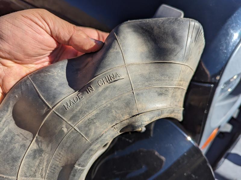 Tube that was installed, didn't have a visible split prior to adding air.