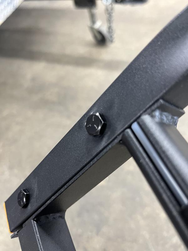 Paint peeling up around bolts