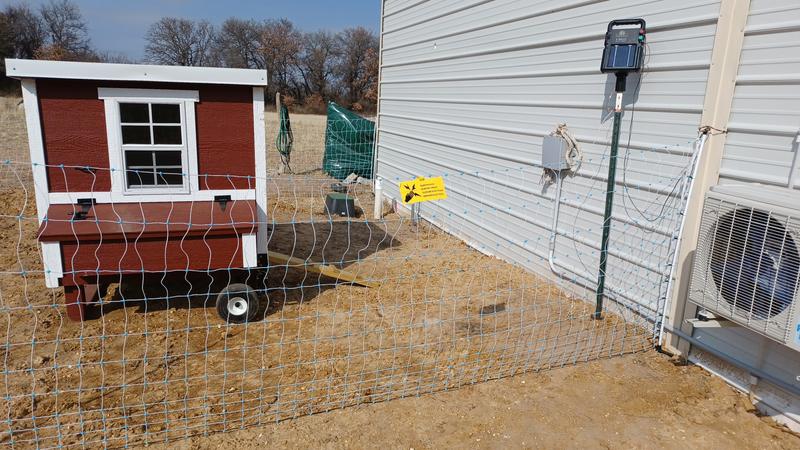 Used a green post to mount solar power.