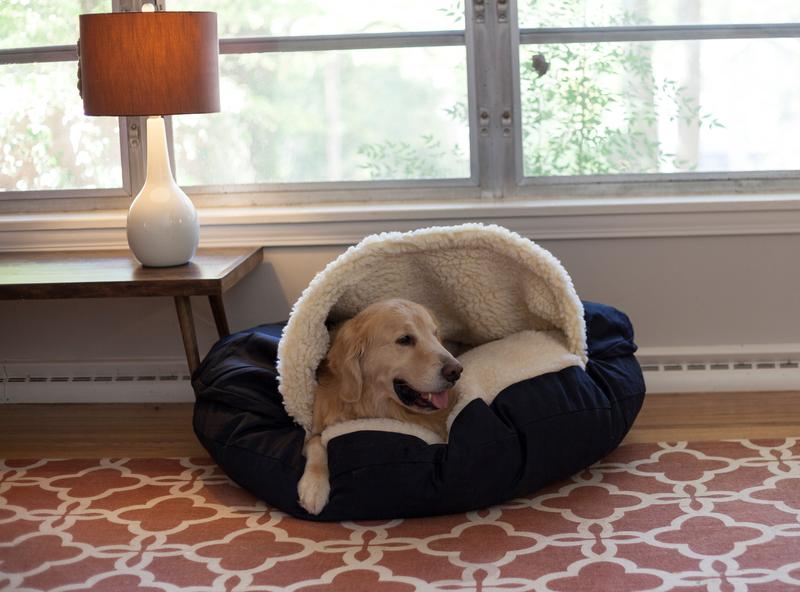 Loving her round Snoozer cozy cave!