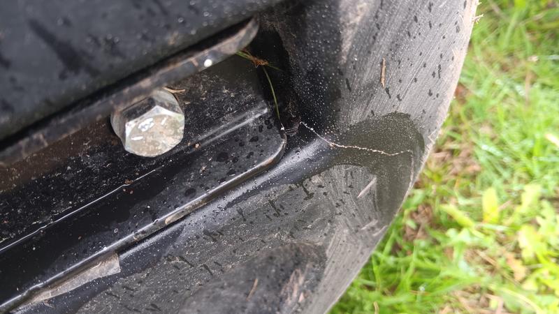 Crack right next to bracket