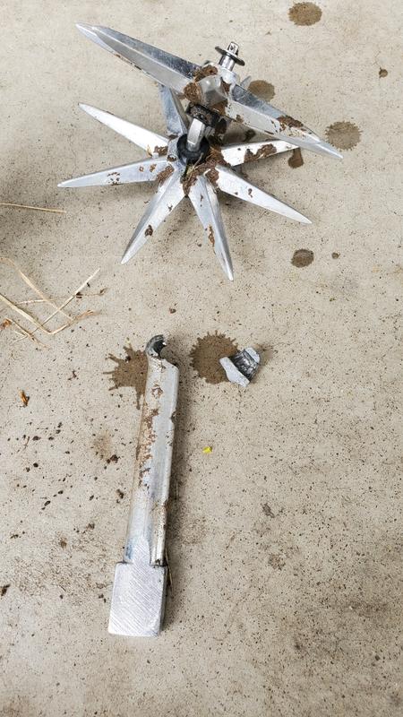 Broken cultivator head