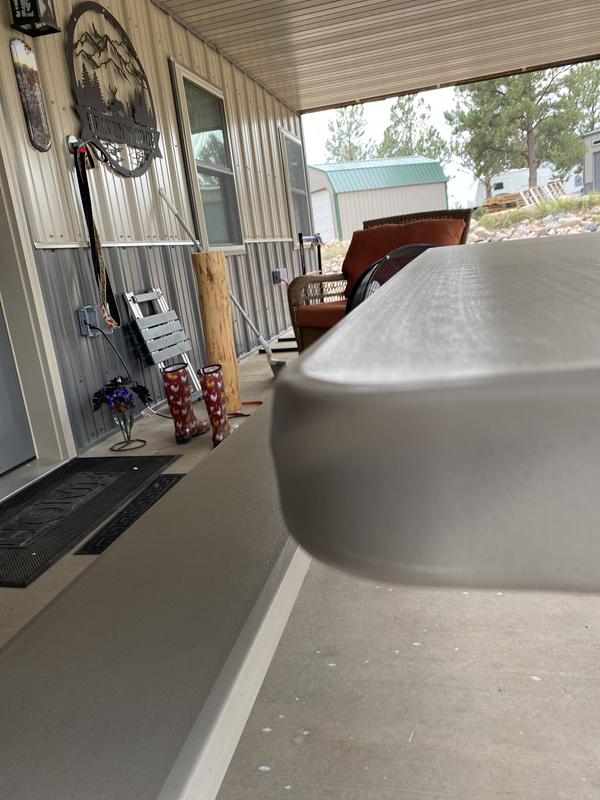 Crushed corner of table top