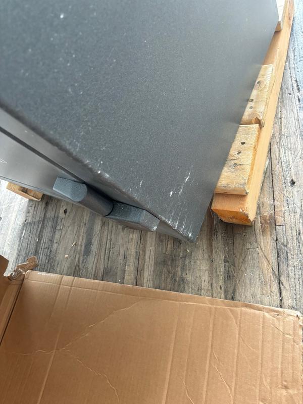 Hinge-side - scratches to side panel, possible dent