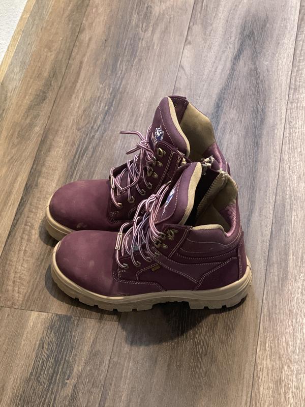 Steel blue purple boots clearance