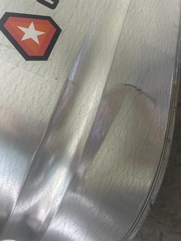 Delivered with huge dent