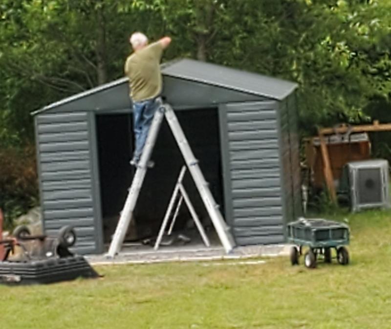 Putting the roof panels on