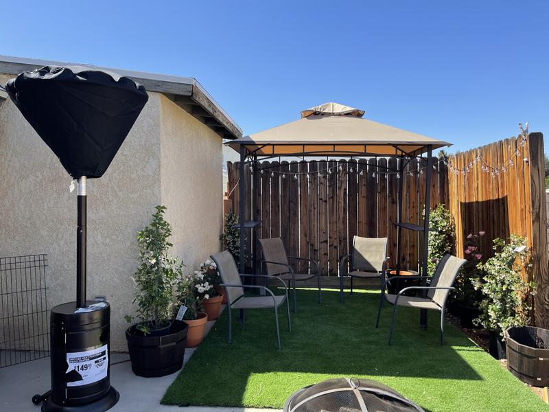 Decided to use it as a coverage for a small area in my backyard that I’m turning into a quiet time for reading and doing my bible studies.