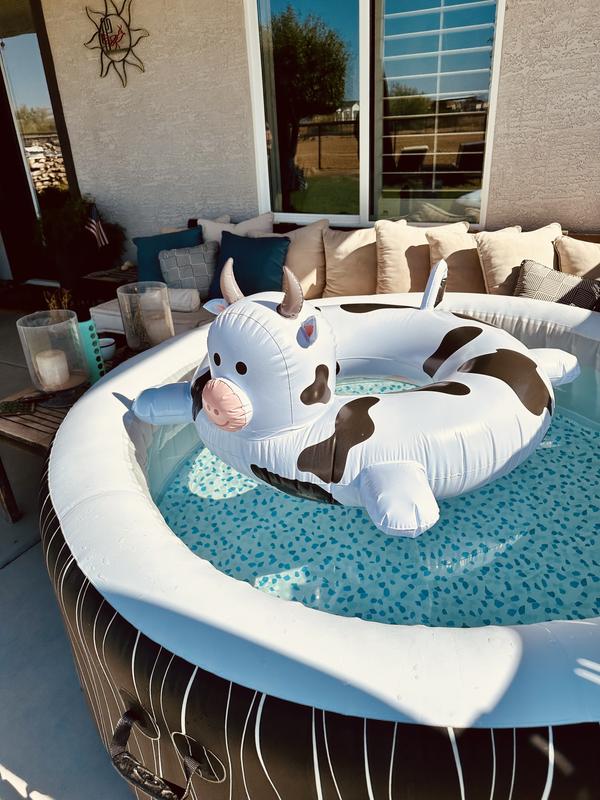 Rae Dunn Cow Inflatable Pool Float With Mini Cup Holder at Tractor ...