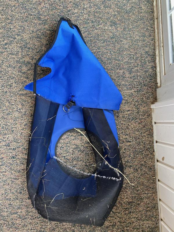 Both ripped in the same spot. The fabric is not reinforced to support the pressure of the stability ring.